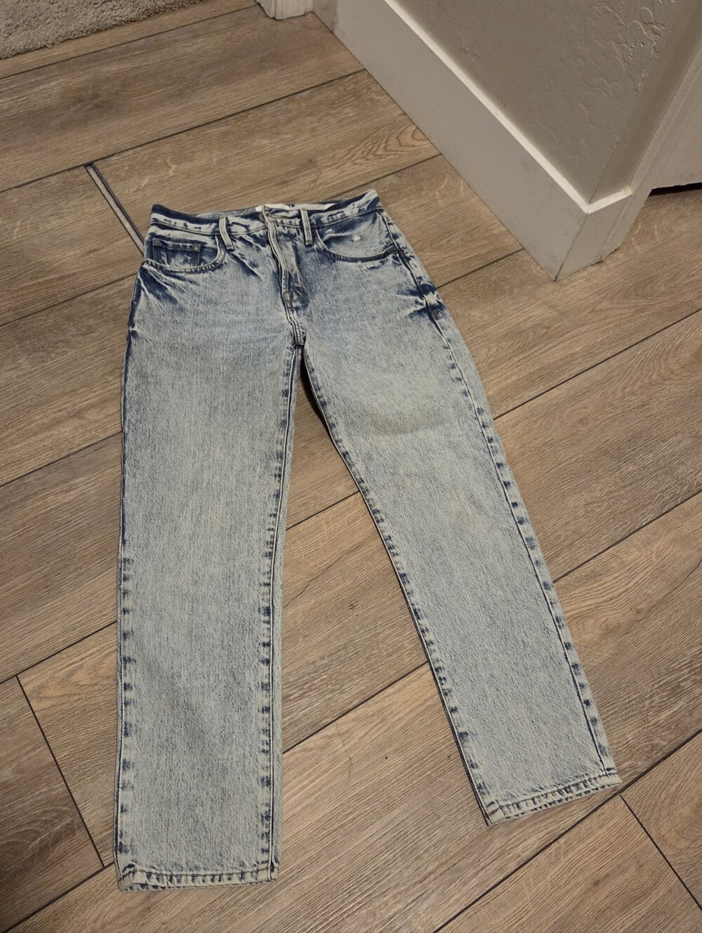 Frame Denim Light Blue Straight Leg Jeans